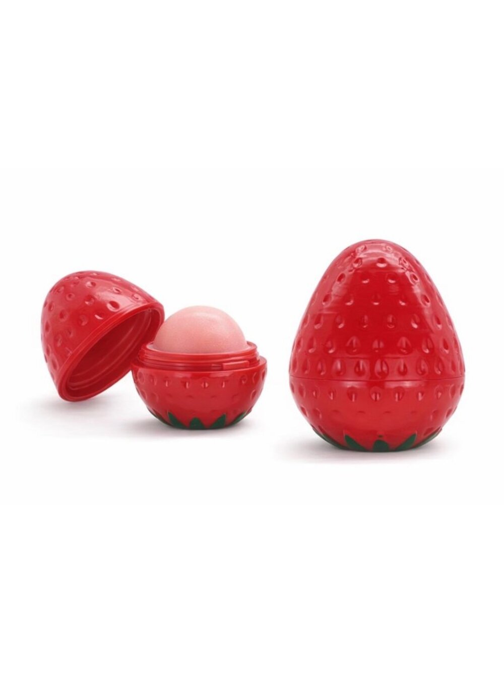 Strawberry lip balms — reds and pinks - 4pcs